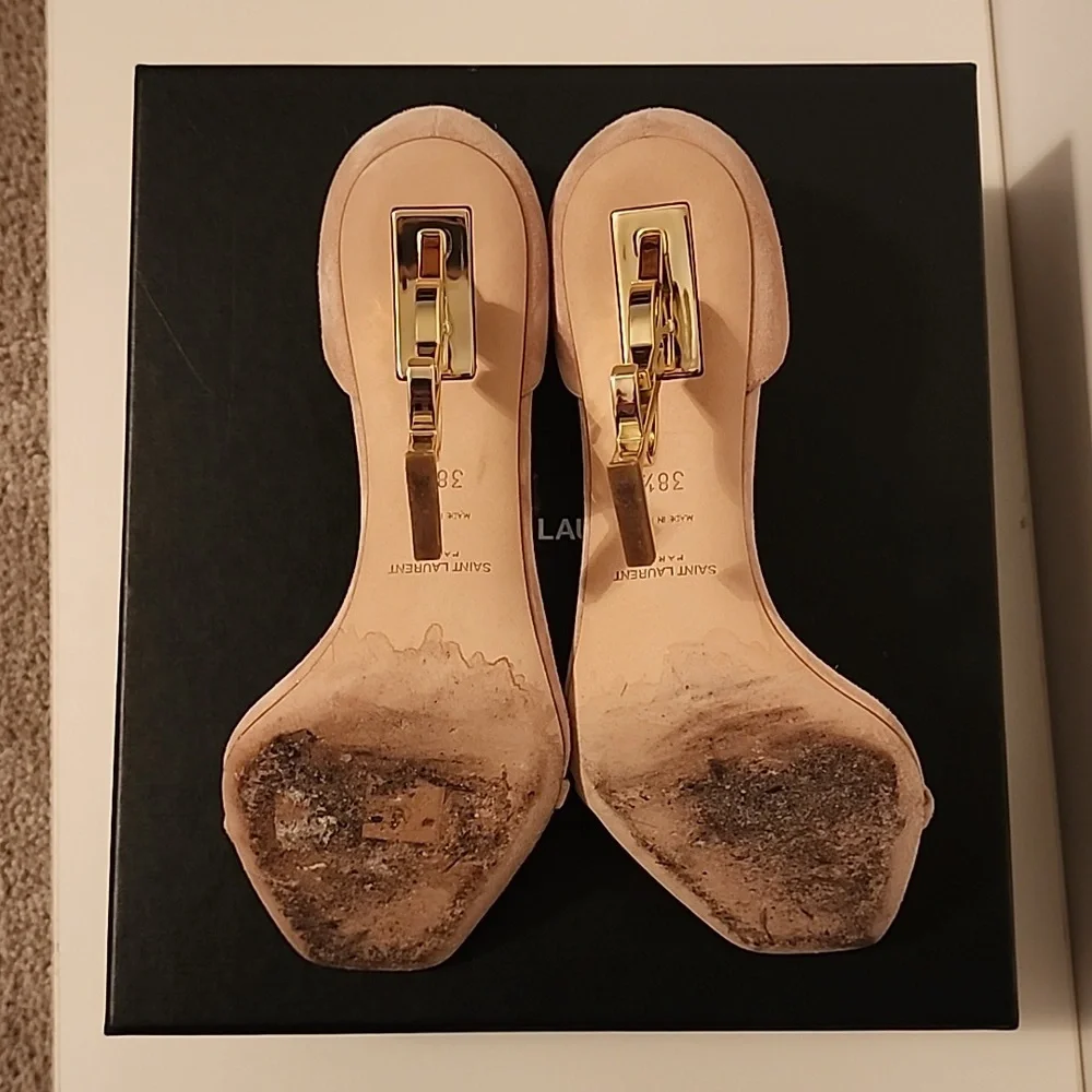 Saint Laurent Opyum Suede 110 YSL heels - Picture 4 of 10